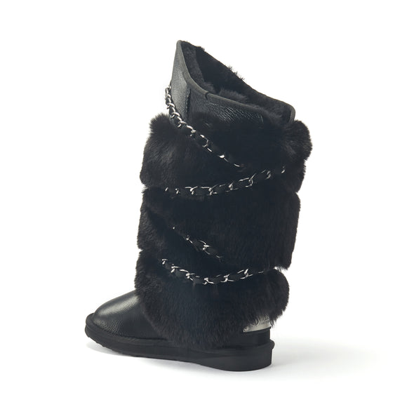 ATILLA TALL SATIN BLACK - australialuxecoeu