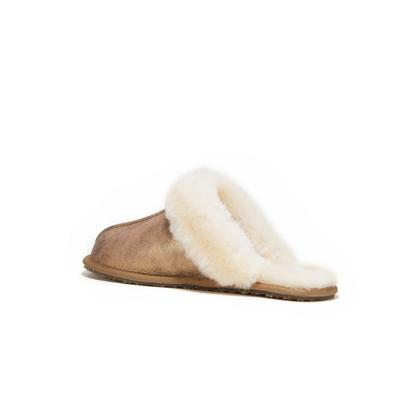 CLOSED MULE ANTIQUE GOLD - australialuxecoeu