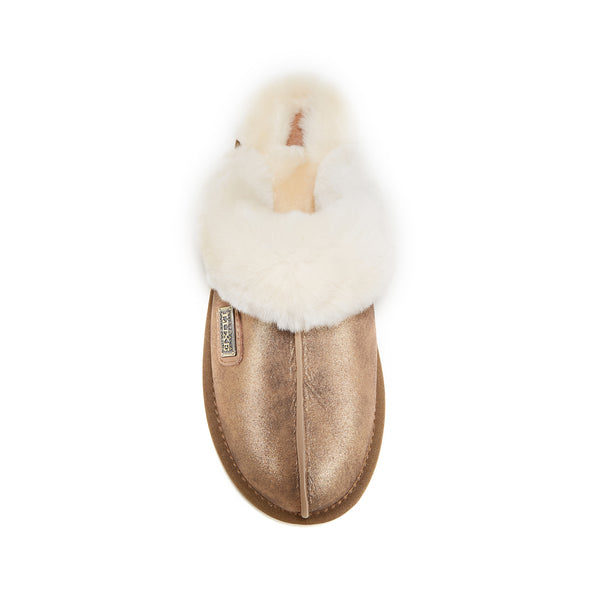 CLOSED MULE ANTIQUE GOLD - australialuxecoeu