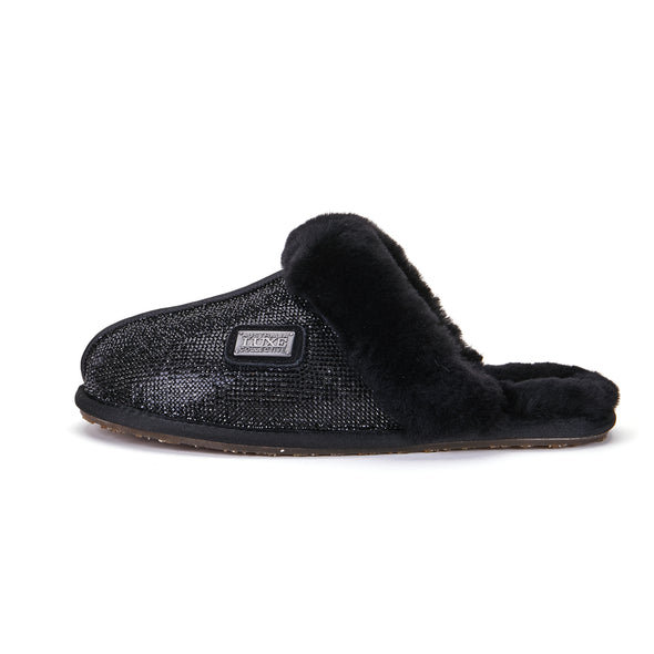 CLOSED MULE GLITTER BLACK - australialuxecoeu