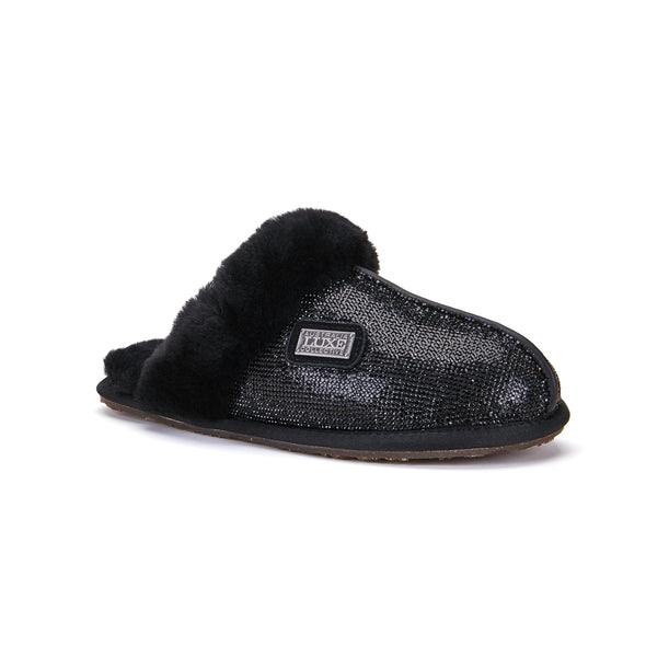 CLOSED MULE GLITTER BLACK - australialuxecoeu