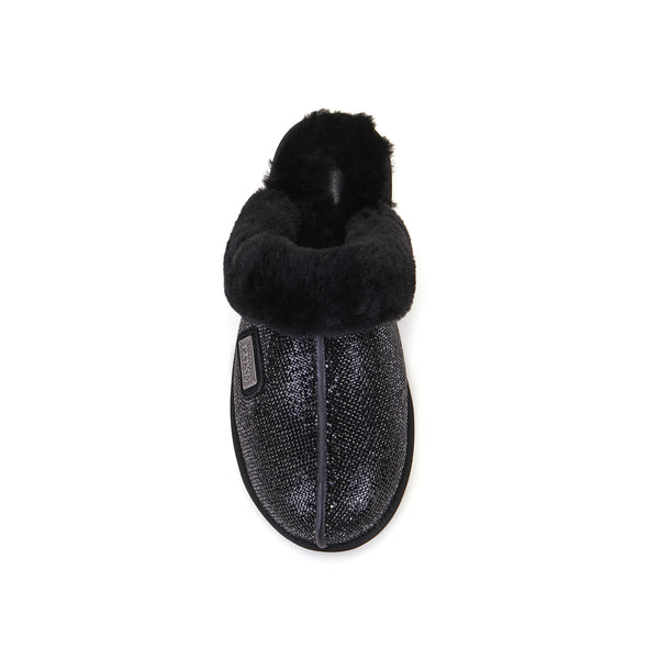 CLOSED MULE GLITTER BLACK - australialuxecoeu