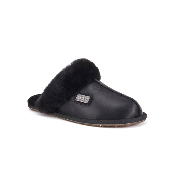 CLOSED MULE SATIN BLACK - australialuxecoeu