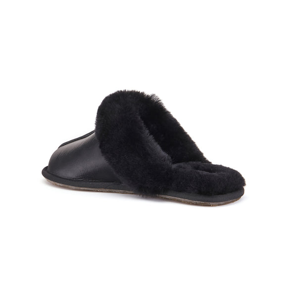 CLOSED MULE SATIN BLACK - australialuxecoeu