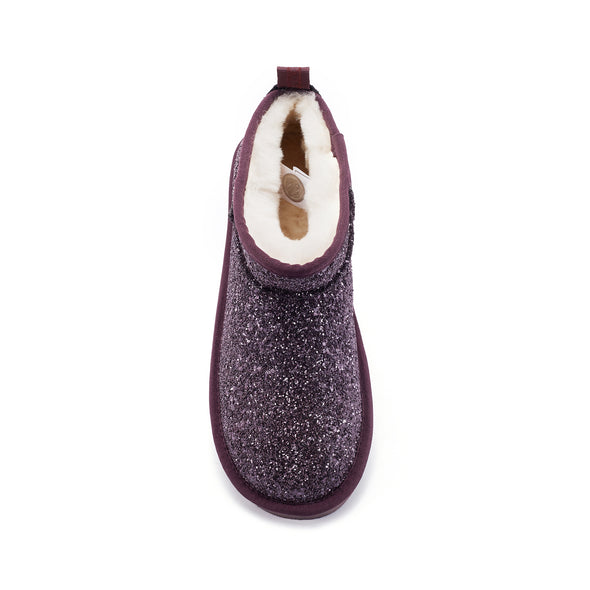 COSY ULTRA SHORT GLITTER PLUM - Australia Luxe Co Europe