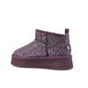 COSY ULTRA SHORT PLATFOAM GLITTER PLUM - Australia Luxe Co Europe