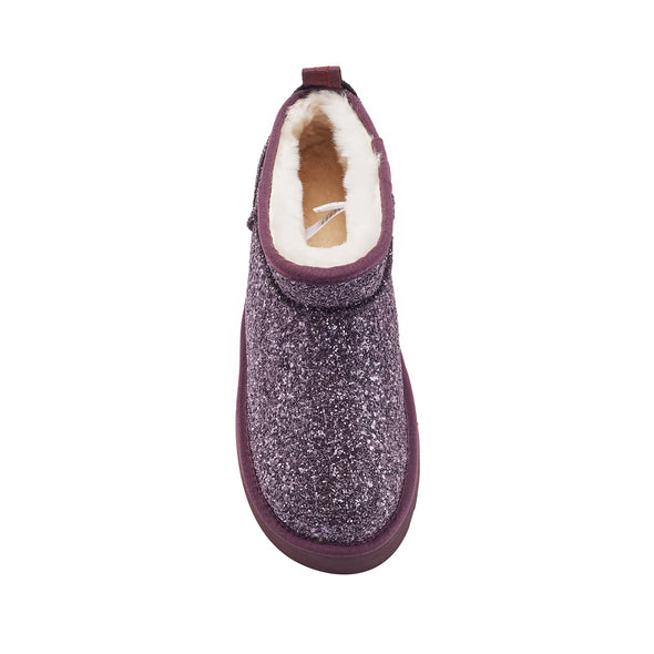 COSY ULTRA SHORT PLATFOAM GLITTER PLUM - Australia Luxe Co Europe