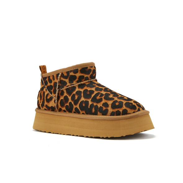 COSY ULTRA SHORT PLATFOAM LEOPARD - australialuxecoeu