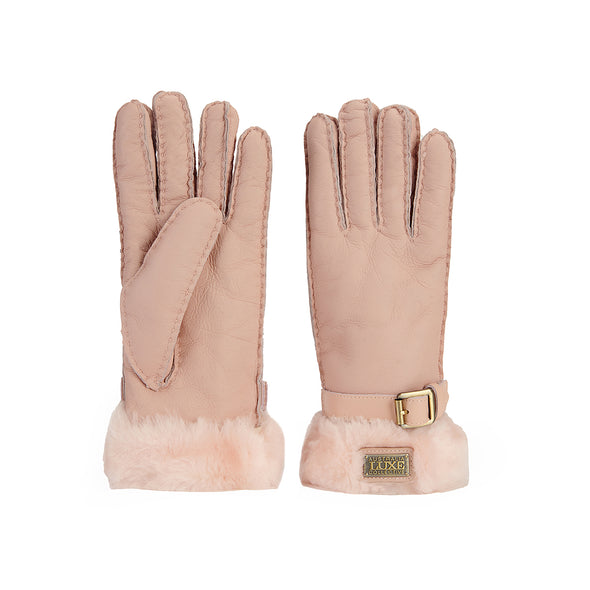 CUFF GLOVES LEATHER DUSK PINK - Australia Luxe Co Europe