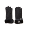 CUFF GLOVES SUEDE BLACK - australialuxecoeu
