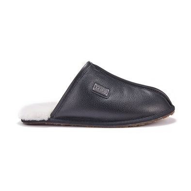 MENS CLOSED MULE LEATHER BLACK - Australia Luxe Co Europe