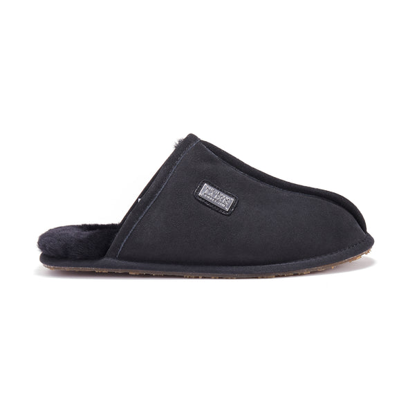 MENS CLOSED MULE BLACK - australialuxecoeu
