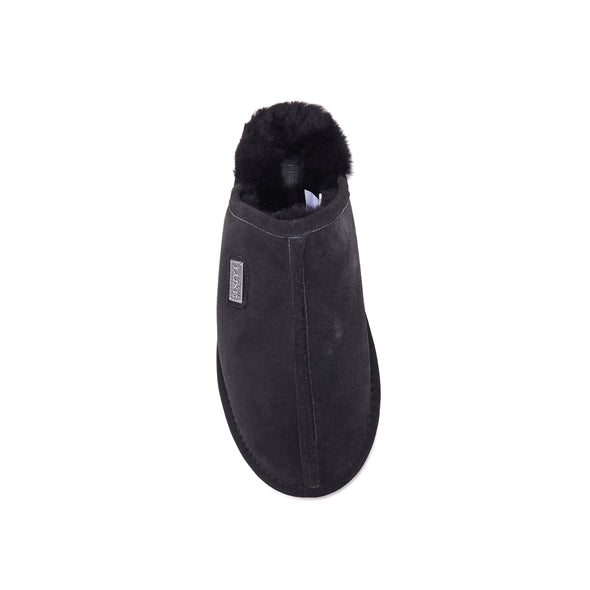 MENS CLOSED MULE BLACK - australialuxecoeu