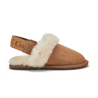 KIDS SLINGBACK MULE CHESTNUT (ELASTIC) - Australia Luxe Co Europe